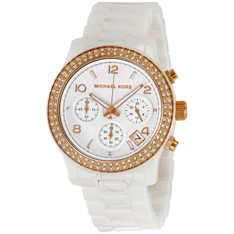 michael kors ceramic white watch bend 20mm